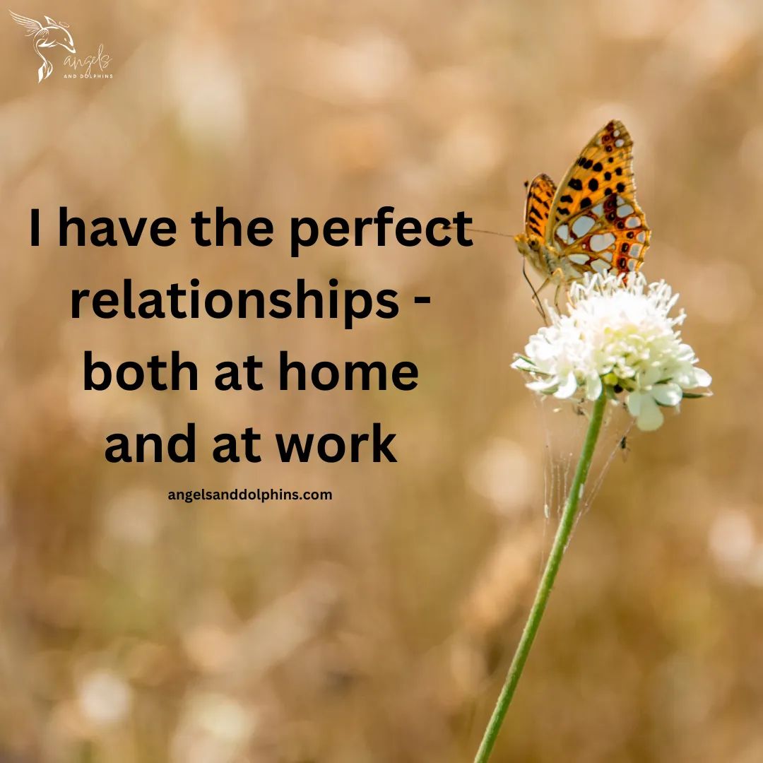 <I have the perfect relationships both at home and at work> affirmation