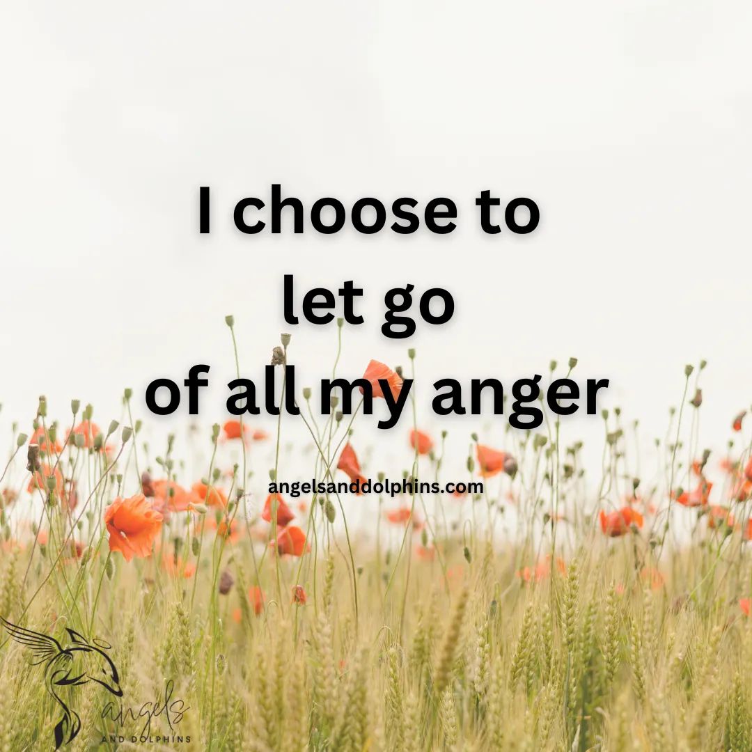 <I choose to let go of all my anger> affirmation