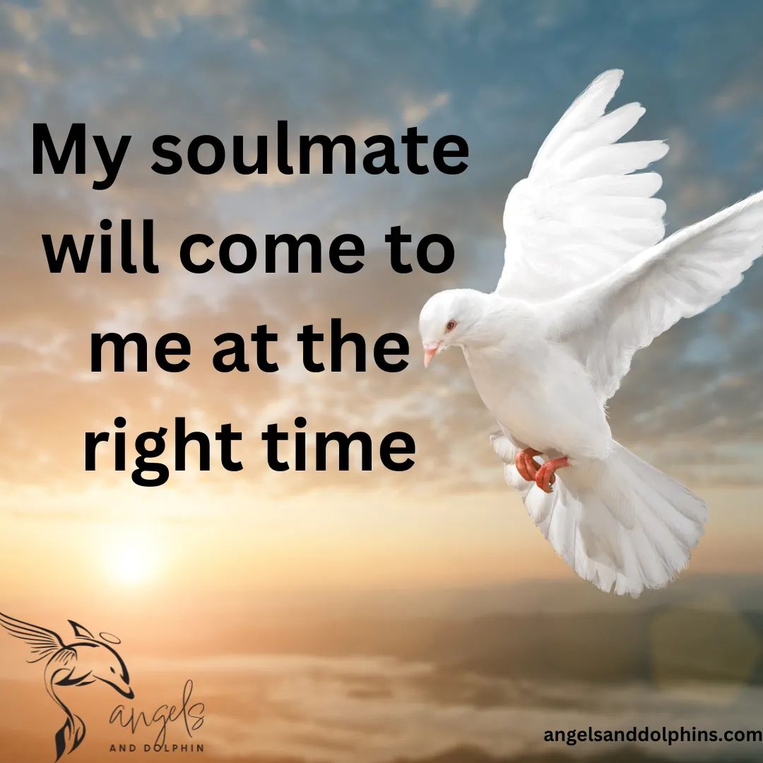 My soulmate will come to me at the right time> affirmation