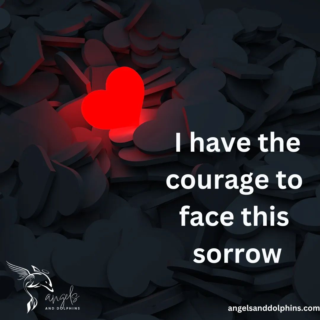 <I have the courage to  face this  sorrow> affirmation
