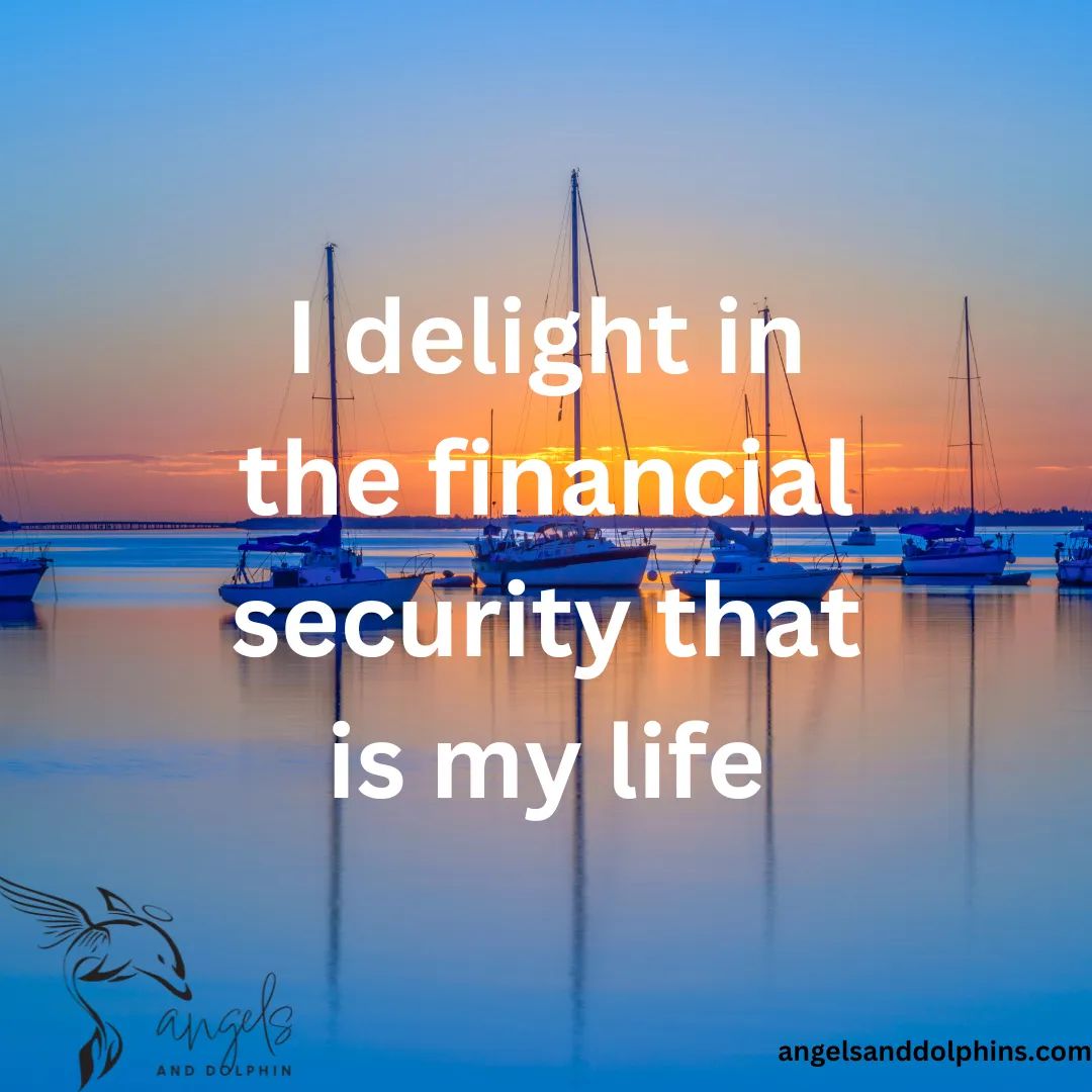 <I delight in the financial security that is my life> affirmation